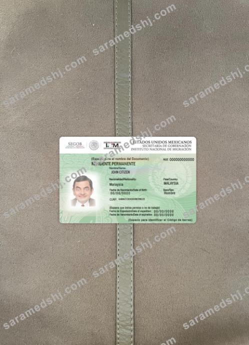 Mexico green card (residence permit) photolook front
